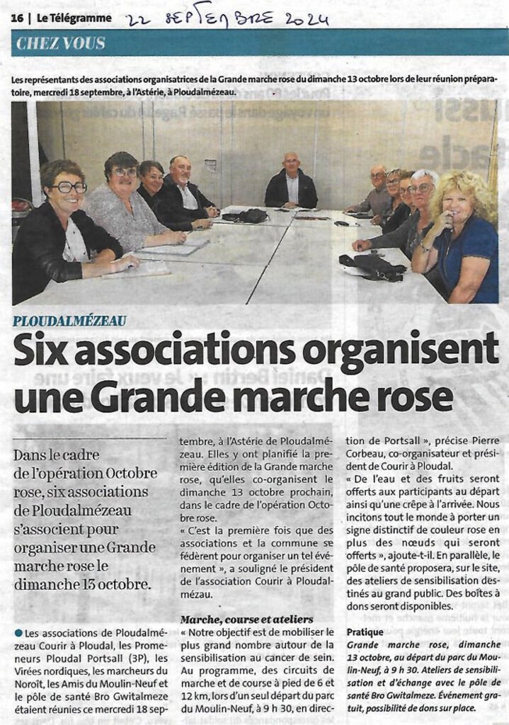 OCTOBRE ROSE - 3P et 5 autres associations organisent une MARCHE ROSE