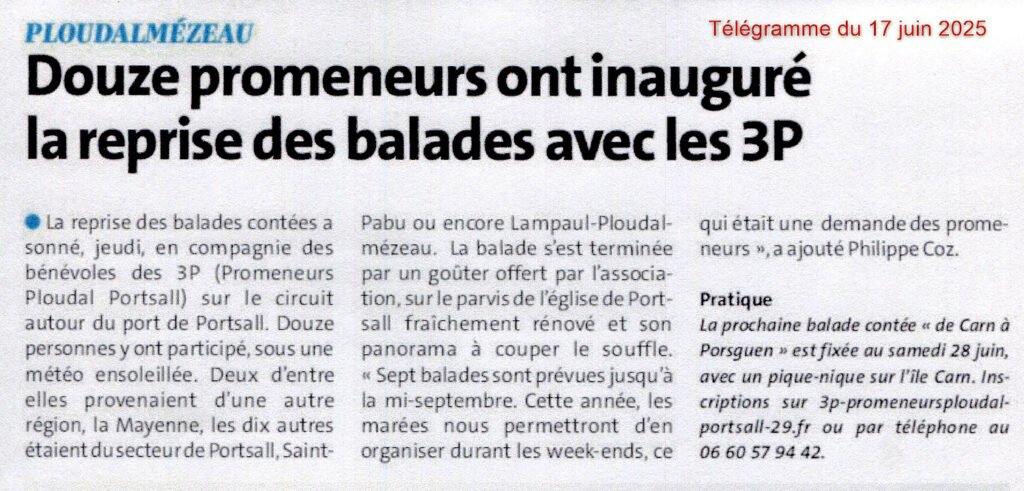 Télégramme du 17-06-2025-Balade Portsall