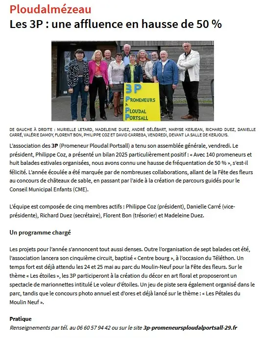 Assemblée Générale 3P du vendredi 10 avril 2026